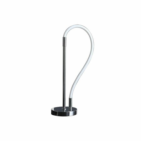 HOMEROOTS 21 in. Modern LED Elastic Tube Desk Lamp, Silver 468810